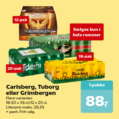 Carlsberg, Tuborg eller Grimbergen