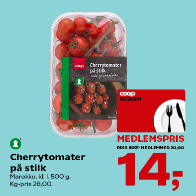 Cherrytomater på stilk