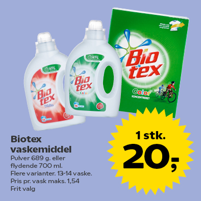 Biotex vaskemiddel