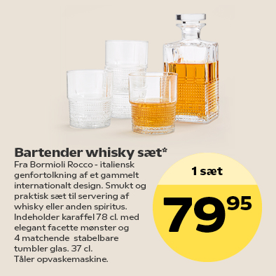 Bartender whisky sæt