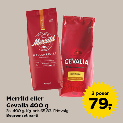 Merrild eller Gevalia 400g