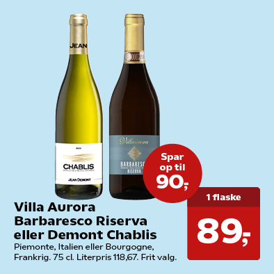 Villa Aurora Barbaresco Riserva eller Demont Chablis