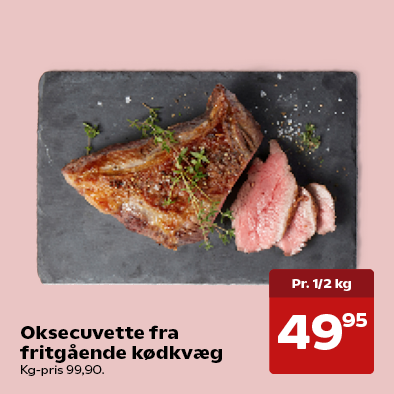 Oksecuvette fra fritgående kødkvæg