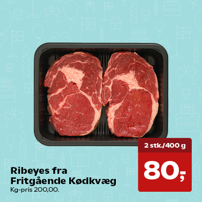 Ribeyes fra Fritgående Kødkvæg