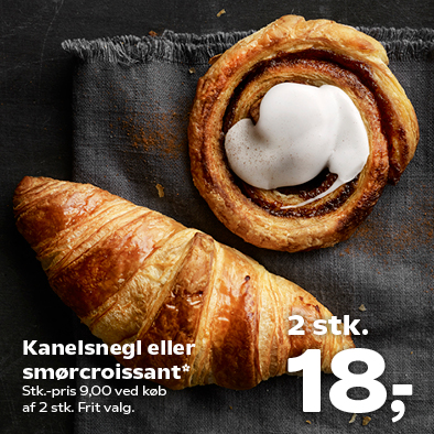 Kanelsnegl eller smørcroissant