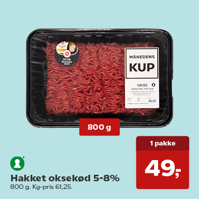 Hakket oksekød 5-8%