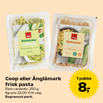 Coop eller Änglämark frisk pasta