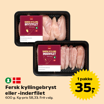 Fersk kyllingebryst eller -inderfilet